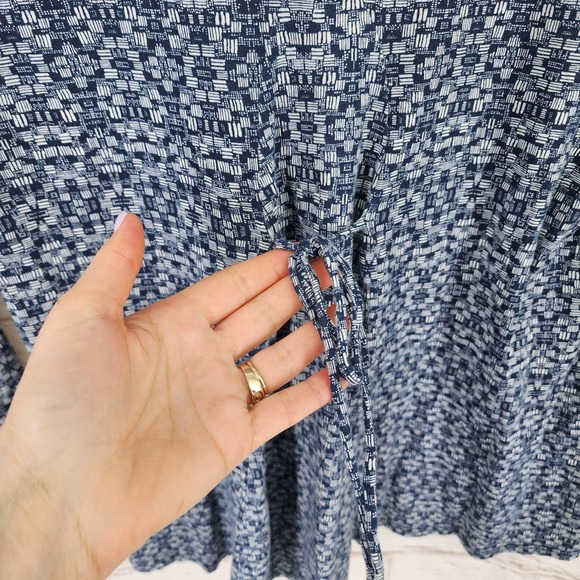 J Jill Pima Cotton Top Lot Of 2 XSP Back Tie Print Classic Work Office Flowy - Picture 6 of 9